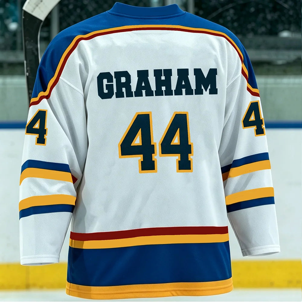 Off Campus BRIAR Briar University Hockey Jersey GRAHAM 44 Fashion Sportswear Unisex Casual Breathable Loose Long Sleeve Tops Tee