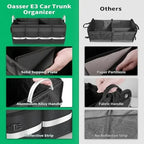 Évaluation de coffre de voiture avec couvercle, stockage de coffre de voiture pliable, stockage d'évaluation de voiture pour SUV, camion, berline