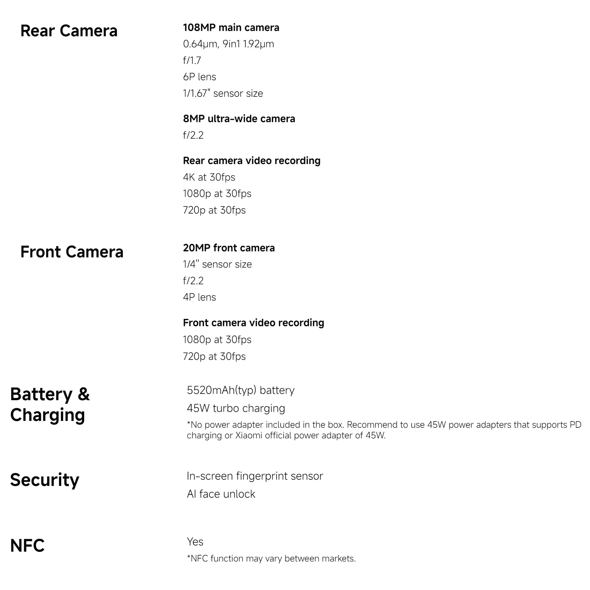 Xiaomi Redmi Note 15 5G 8+256GB Version Globale Snapdragon ®   Plateforme mobile 6 Gen 3, écran 6,77 pouces 120 Hz, appareil photo 108 MP, 5520 mAh, 45 W