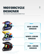 Casque de moto tout-terrain professionnel pour adultes et enfants, casque de moteur de course DOT de descente, cadeau gratuit