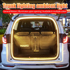 Bande lumineuse à flux dynamique pour coffre de voiture, 400cm, marche/arrêt automatique, lampe de balayage, bande lumineuse Flexible et étanche, Installation cachée