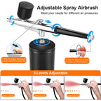 Aérographe avec compresseur aérographe peinture Mini pistolet de pulvérisation pour peinture modèle pistolet de pulvérisation aérographe compresseur pistolet de peinture