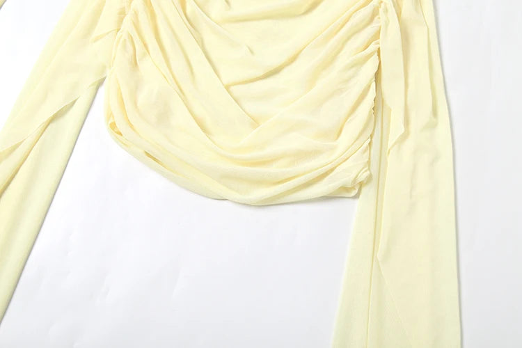 Kliou – Mini robe en maille Simple pour femmes, mode, couleur unie, sans bretelles, rubans, pompon, façonnant le corps, gants à manches longues