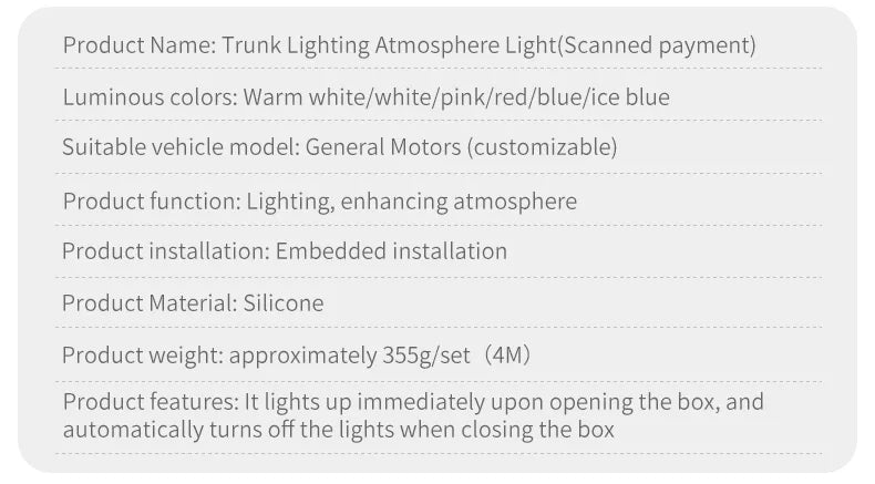 Bande lumineuse à flux dynamique pour coffre de voiture, 400cm, marche/arrêt automatique, lampe de balayage, bande lumineuse Flexible et étanche, Installation cachée