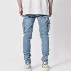 Jean Cargo Slim Fit pour Homme, Pantalon en Denim, Multi-poches, artificiel astique, Jogging, Hip Hop, Grande Taille, High Street, Mode, Nouveau