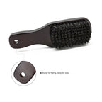 Manche en bois poils de sanglier barbe brosse outil de rasage brosse à cheveux en bois courbé hommes barbe rasage brosse coiffeur moustache brosses