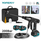 Nettoyeur haute pression sans fil YOFIDRA 6 en 1 200 bars, pistolet à eau pour voiture, nettoyeur domestique, pistolet de lavage pour batterie Makita.