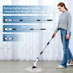Épurateur électrique 9 en 1, brosse de nettoyage sans fil, douche, poignée d'extension réglable, étanche pour baignoire, carrelage et sol