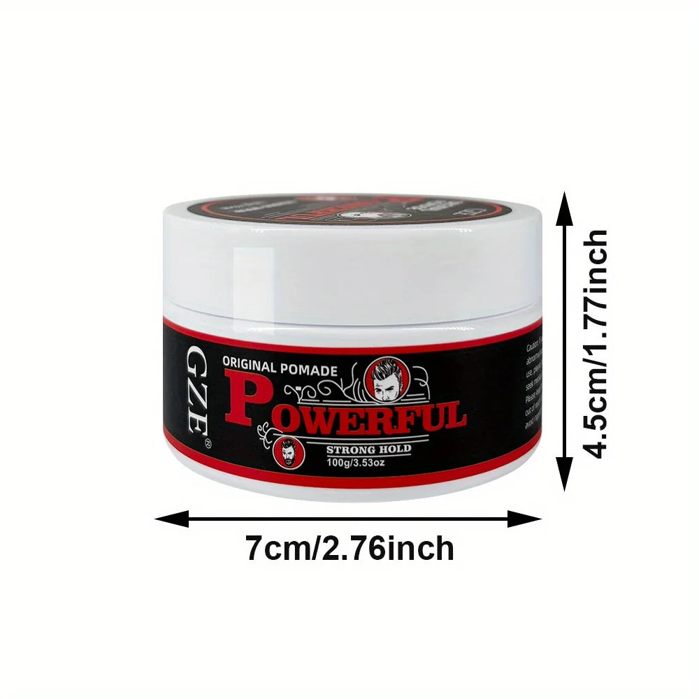 Pommade pour hommes GZE : tenue et brillance longue durée, contrôle des frisottis, gel capillaire hydratant. Cire coiffante d'aspect naturel pour dattes et travaux