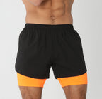 Short de course avec poches doublées pour homme, séchage rapide, léger, respirant, athlétique, sport, entraînement, boucle serviette