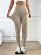 Leggings côtelés délavés au sable pour femmes, Leggings de Yoga taille haute, ceinture en forme de V, pantalon de Fitness de levage de butin pêche pour l'entraînement