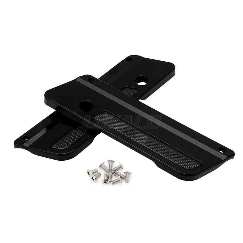 Couvercles de loquet de sacoche de moto noirs, accessoires pour Harley Touring Electra Street Glide Road King FLH FLT FLHR FLTR 93-13