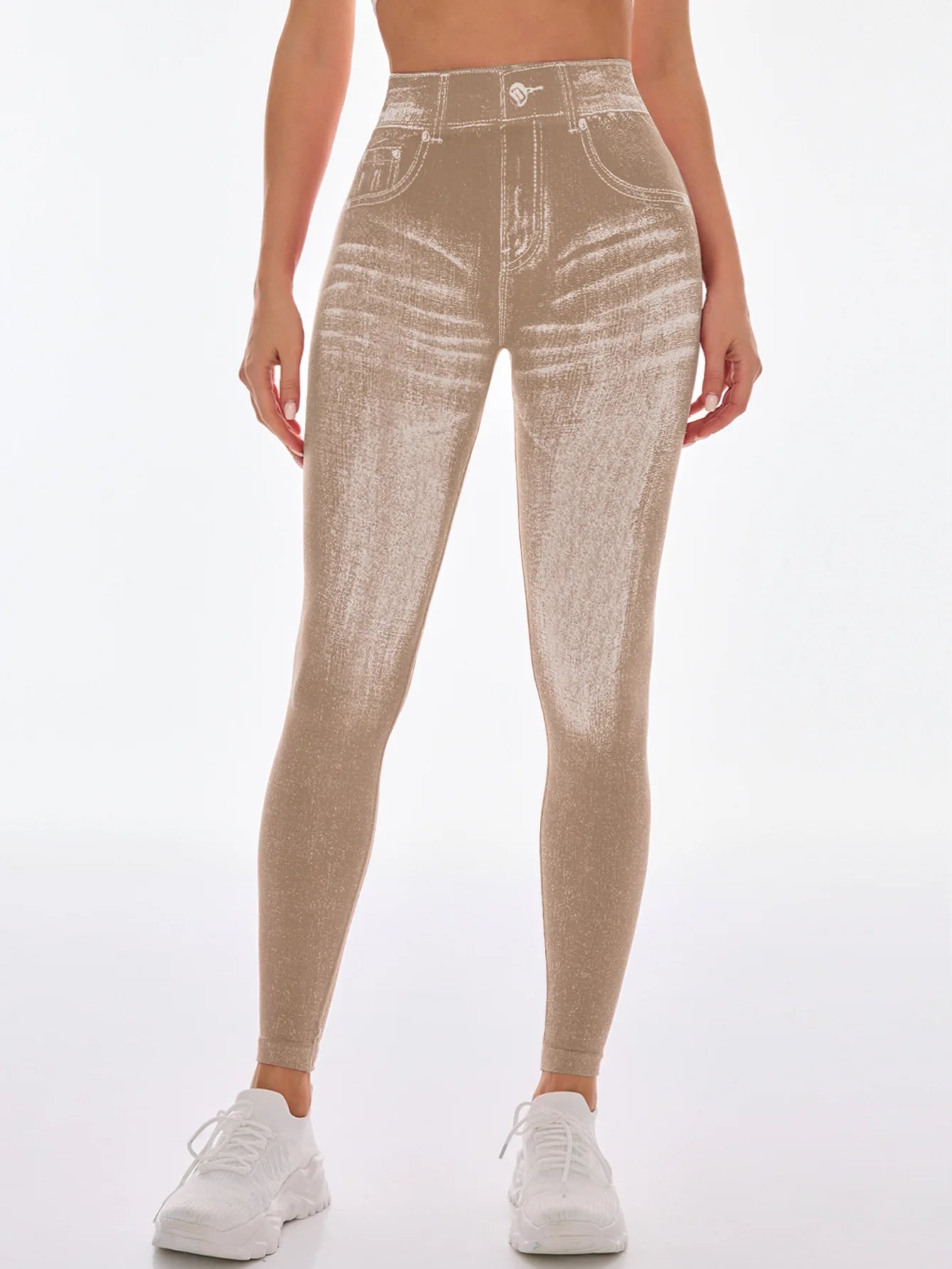 Femmes dos en V Jean Leggings pantalons de Yoga de gymnastique décontracté élastique exercice d'entraînement Fitness course collants de Fitness