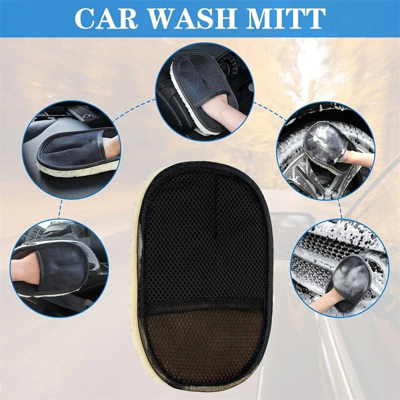 1/10 pièces éponge de nettoyage de voiture gant de polissage de voiture gant de lavage gants de lavage en Microfibre pour automobile cuisine maisons nettoyant laine