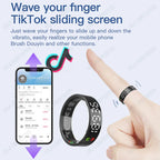 SR08 anneau intelligent avec boîte de chargement pour hommes femmes écran d'affichage LED contrôle des gestes moniteur de santé 5ATM anneaux de sport étanches