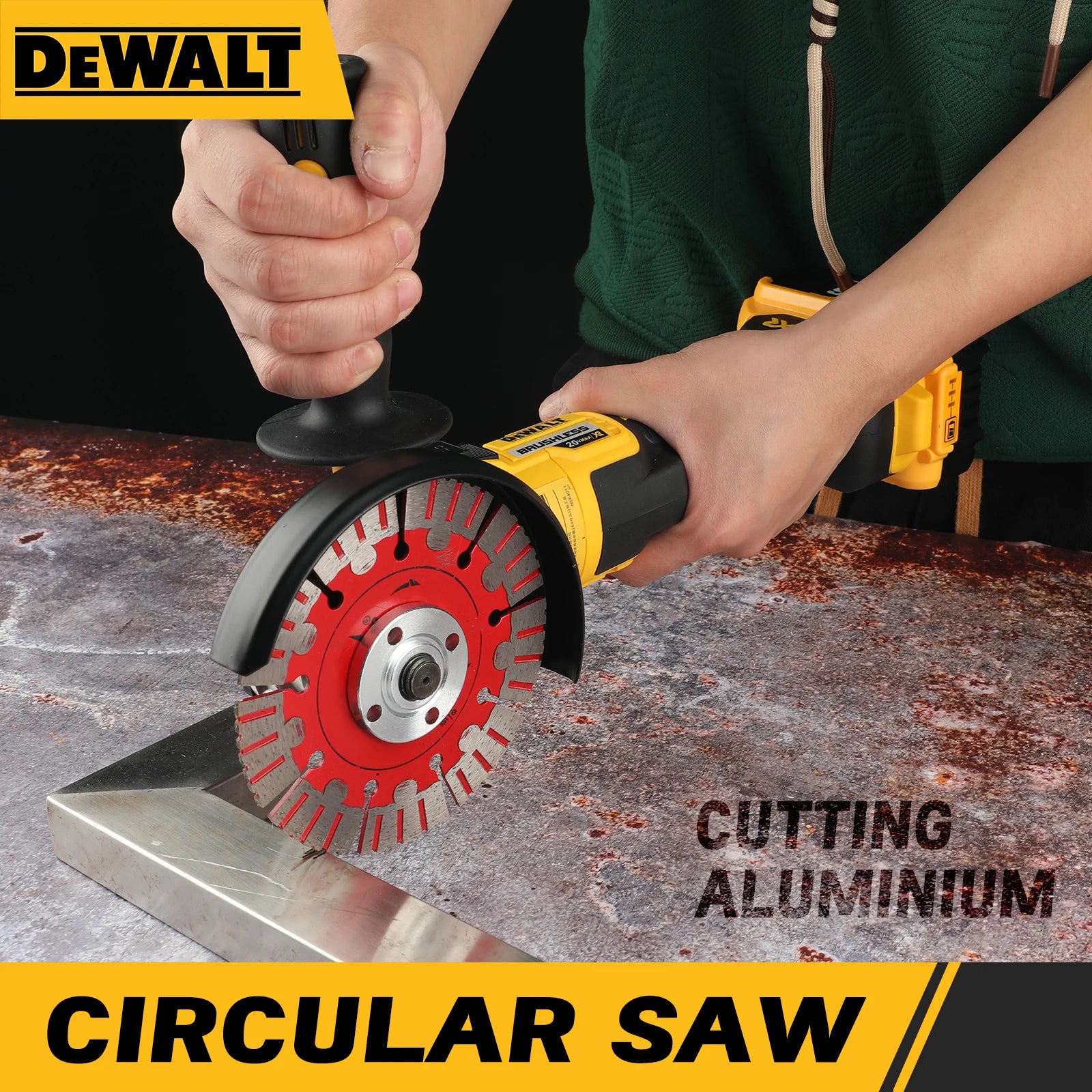 DEWALT DCG405 125mm 18V batterie au Lithium sans brosse tête plate meuleuse d'angle Machine-outil nue Machine de découpe outils électriques combo se