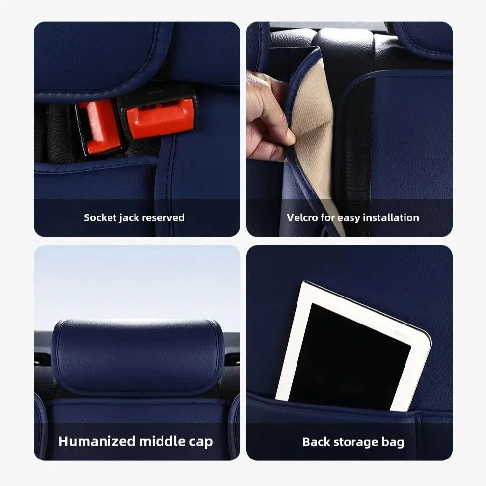 Coussin de siège auto ergonomique – Cuir Nappa et soie glacée, éponge haute résilience, confort toutes saisons pour la plupart des véhicules