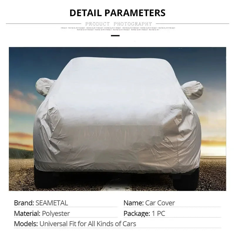 Housse de Protection complète pour voiture, intérieur et extérieur, pare-soleil, Anti-poussière, Anti-UV, universelle pour berline SUV