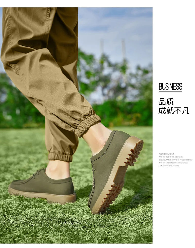 Chaussures de marche en cuir de vache pour hommes, mocassins décontractés à semelle Durable, à la mode, nouvelle collection printemps-automne 2026