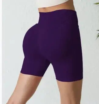 Short de sport pour femme sans couture, taille haute, moulant, pour fitness, entraînement, yoga, course à pied, cyclisme, avec effet push-up