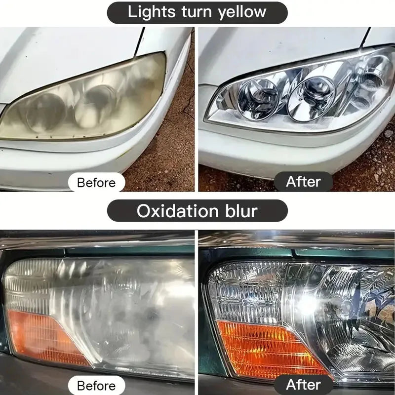 Restauration professionnelle des phares de voiture : élimine le jaunissement, l'oxydation et le brouillard – Nettoyage et entretien des feux avant et arrière automobiles