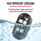 Lumières stroboscopiques LED sans fil, lumière d'ambiance de décoration de voiture, lumières Led rechargeables 8 couleurs, voyant d'avertissement Anti-Collision, 2/4 pièces
