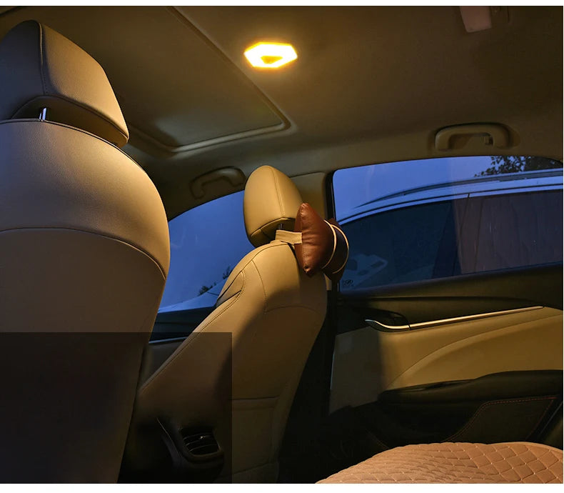 Lampe de plafond à lumière ambiante pour intérieur de voiture, lampe de lecture pour voiture, lumière LED rechargeable, lumière de nuit pour automobiles, fête familiale
