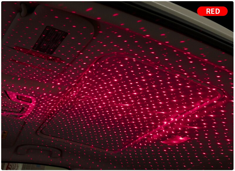 LED ciel étoilé lampe voiture Laser étoile toit lumière 5V USB alimenté galaxie étoile atmosphère lumière projecteur lampe pour chambre plafond décor