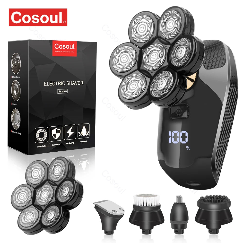 Rasoir pour hommes rasoir électrique puissant tête chauve rasoir barbe machine à raser pour hommes rasoir mari cadeau petit ami