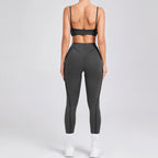 Ensemble de yoga pour femme, survêtement d'entraînement, legging athlétique imbibé, legging push-up de gym, soutien-gorge de fitness, vêtements de sport, vêtements actifs, nouveau