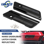 Couvercles de loquet de sacoche de moto noirs, accessoires pour Harley Touring Electra Street Glide Road King FLH FLT FLHR FLTR 93-13