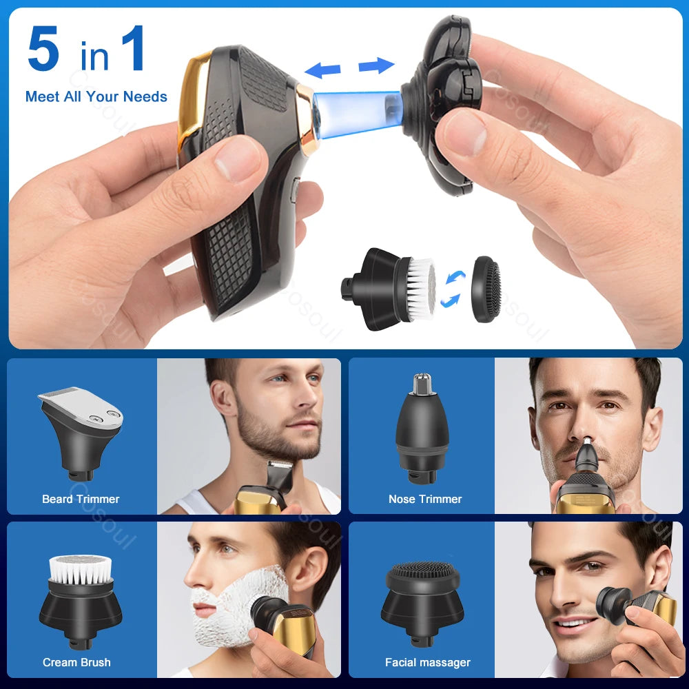 Rasoir pour hommes rasoir électrique puissant tête chauve rasoir barbe machine à raser pour hommes rasoir mari cadeau petit ami