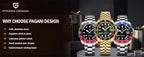 PAGANI uco PD-1662 Luxe Gstuff Hommes Mécanique Montre-Bracelet Verre Saphir Acier Inoxydable 100M Étanche Montres Automatiques