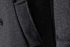 Coupe-vent long en laine à double boutonnage pour hommes, col rabattu, coupe couvertes, vêtements d'extérieur pour hommes, mode printemps, automne
