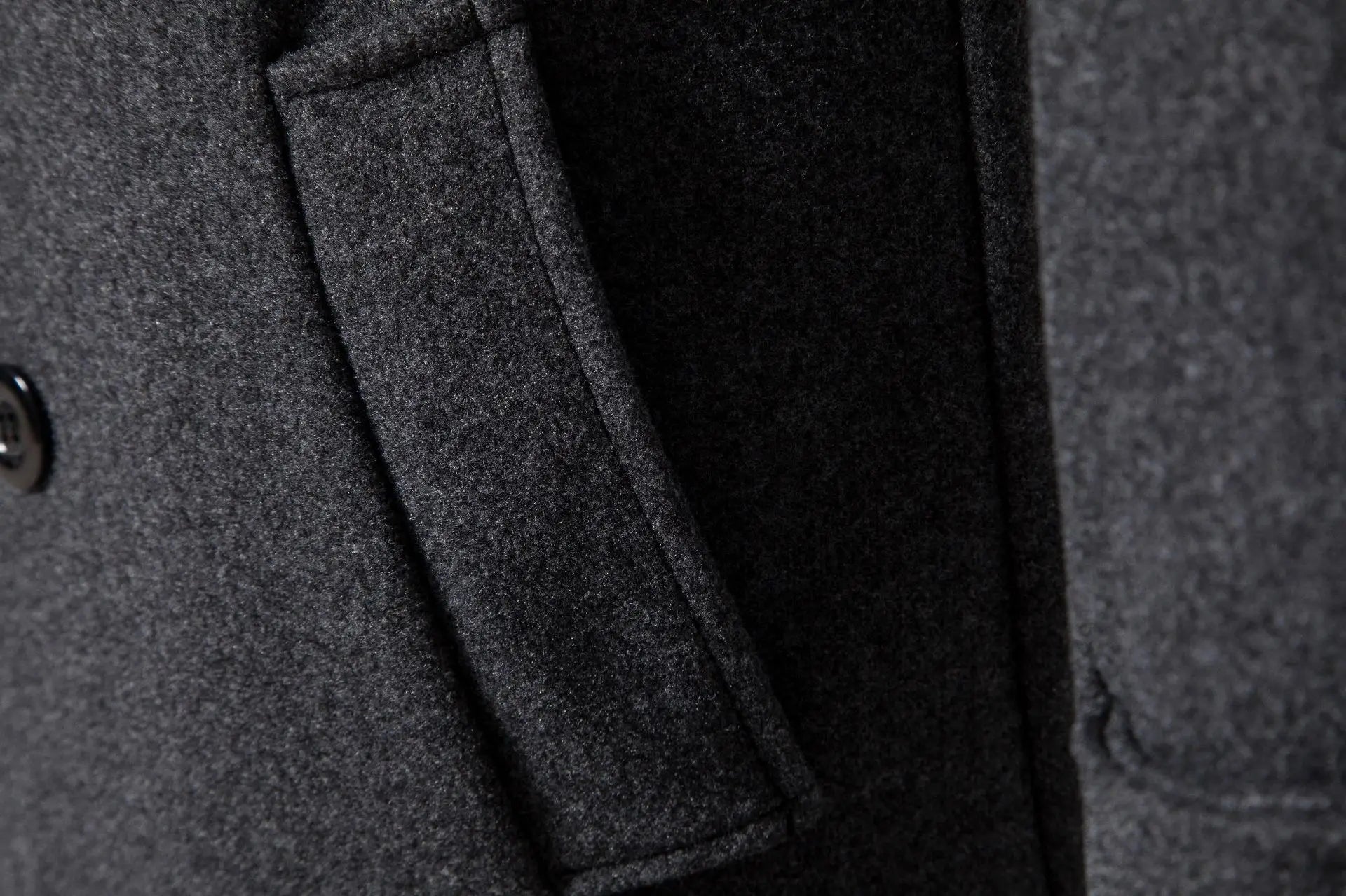 Coupe-vent long en laine à double boutonnage pour hommes, col rabattu, coupe couvertes, vêtements d'extérieur pour hommes, mode printemps, automne