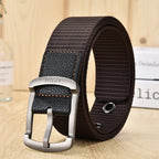Ceinture en toile à broches pour hommes et femmes, ceinture décontractée, pantalon cargo, jeans, extérieur, escalade, sport, entraînement, environnement, mode