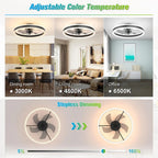 Ventilateur de plafond LED silencieux avec télécommande, ventilateur de plafond moderne, éclairage à intensité variable, chambre à coucher, bureau, salle à manger