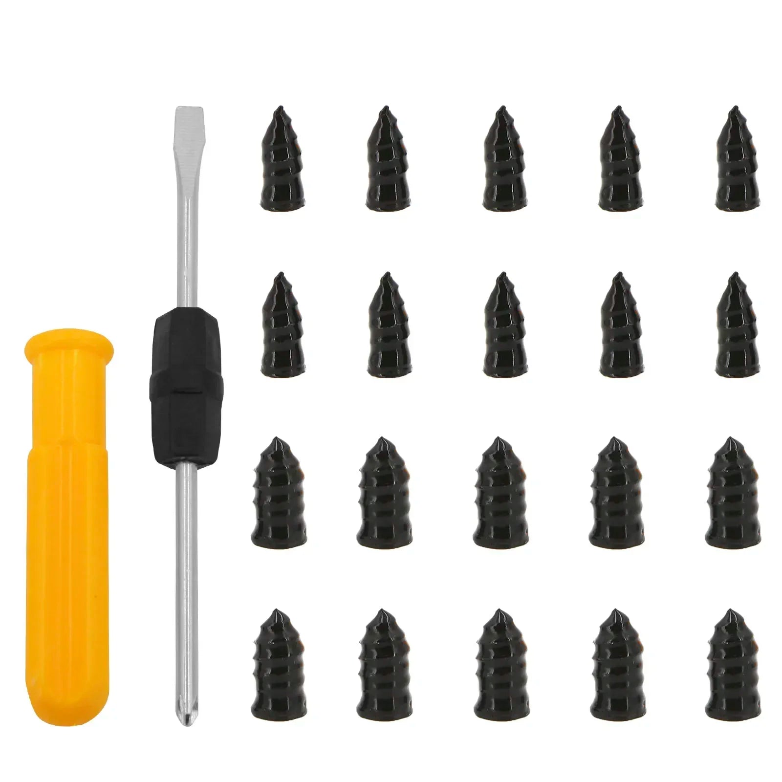 Clous de Réparation Pneus Tubeless – Kit 21 pcs Bouchons Caoutchouc Anti-Crevaison