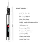 Stylo de gravure électrique multifonctionnel, outil 10W, Kit de Machine à polir, Kit de charge longue durée, accessoires, écran LCD