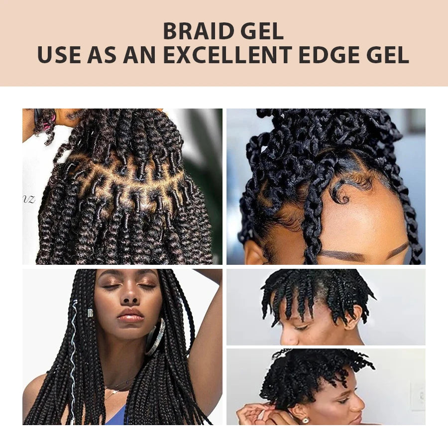 Stylage tressage Gel cire carburateur longue durée forte tenue pommade Anti-frisottis lisse finition des cheveux façonnage contrôle des bords des cheveux