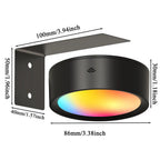 Applique murale LED magnétique, lumières magnétiques à intensité variable, 360 °   Lampe de nuit de projecteur d'armoire de télécommande tactile de rotation