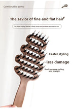 Brosse à cheveux en poils de sanglier, peigne antistatique, peigne de Massage de coiffure, brosse à cheveux bouclée, outils de coiffure pour Salon de coiffure, outils de maquillage