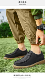 Chaussures de marche en cuir de vache pour hommes, mocassins décontractés à semelle Durable, à la mode, nouvelle collection printemps-automne 2026