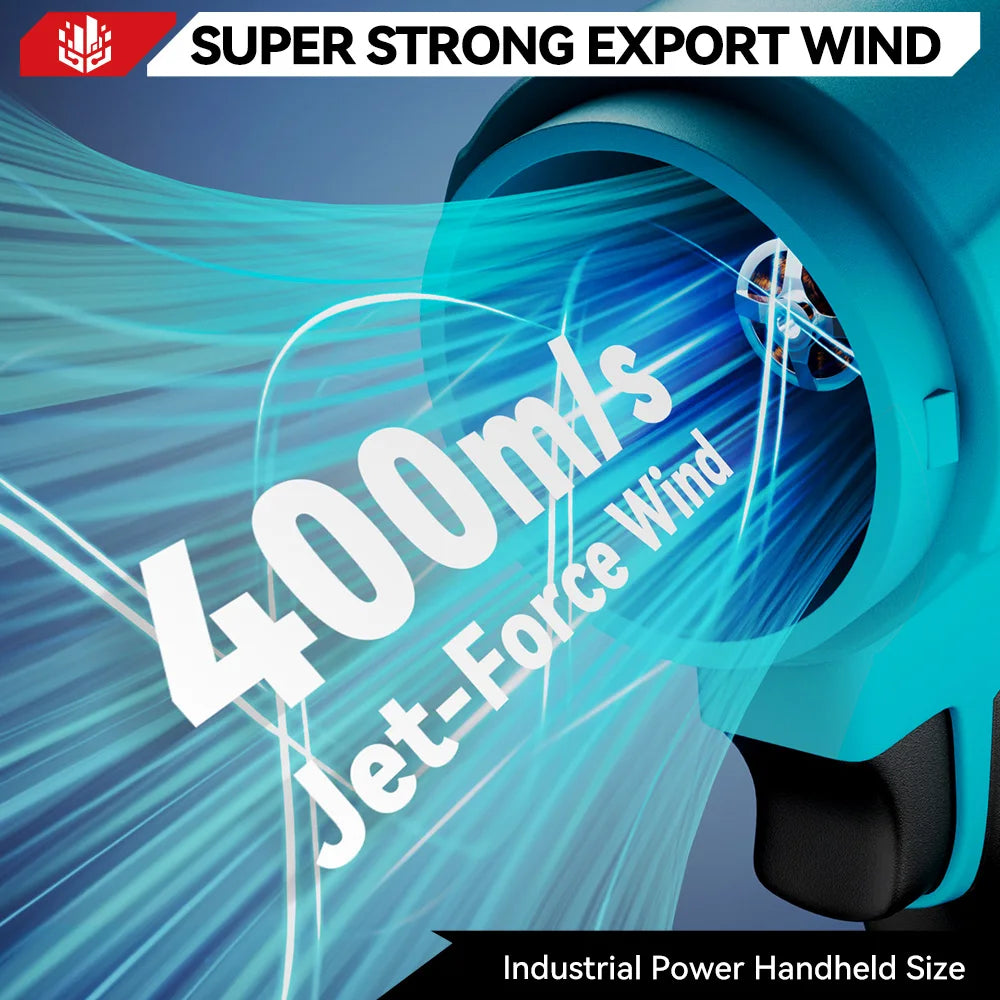 ONEVAN 400 M/s souffleurs Turbo électriques sans brosse 300000 tr/min souffleur de feuilles portatif outil de soufflage de poussière pour batterie Makita 18 V