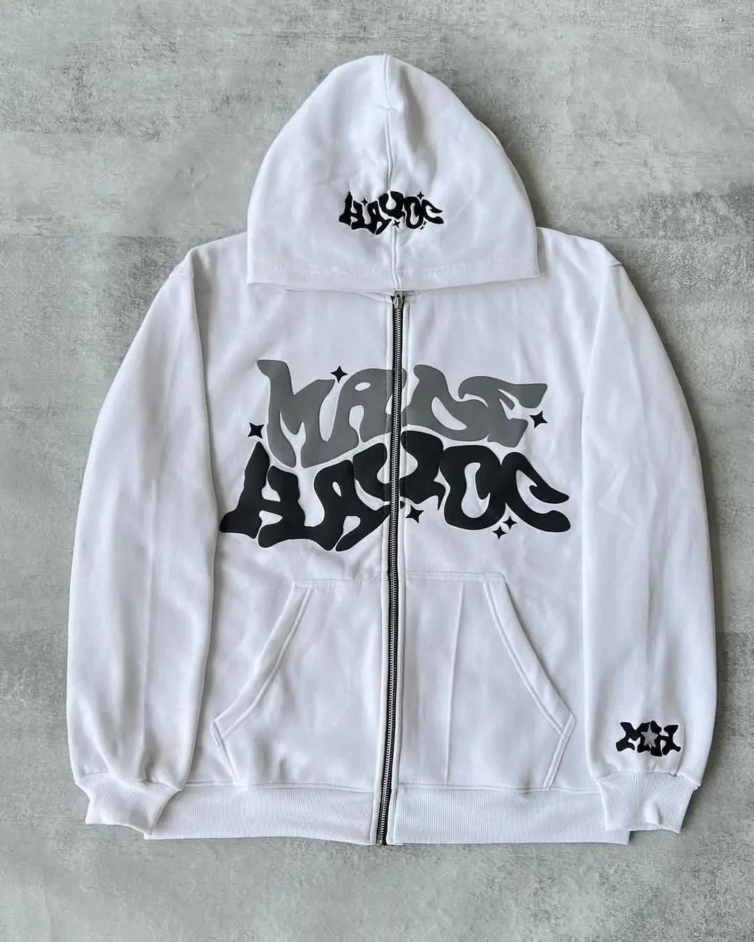 Sweat à capuche avec fermeture éclair pour femmes et hommes, rétro américain, étoile et lettres imprimées, Section printemps-automne Y2K, veste Cardigan de marque à la mode paresseuse