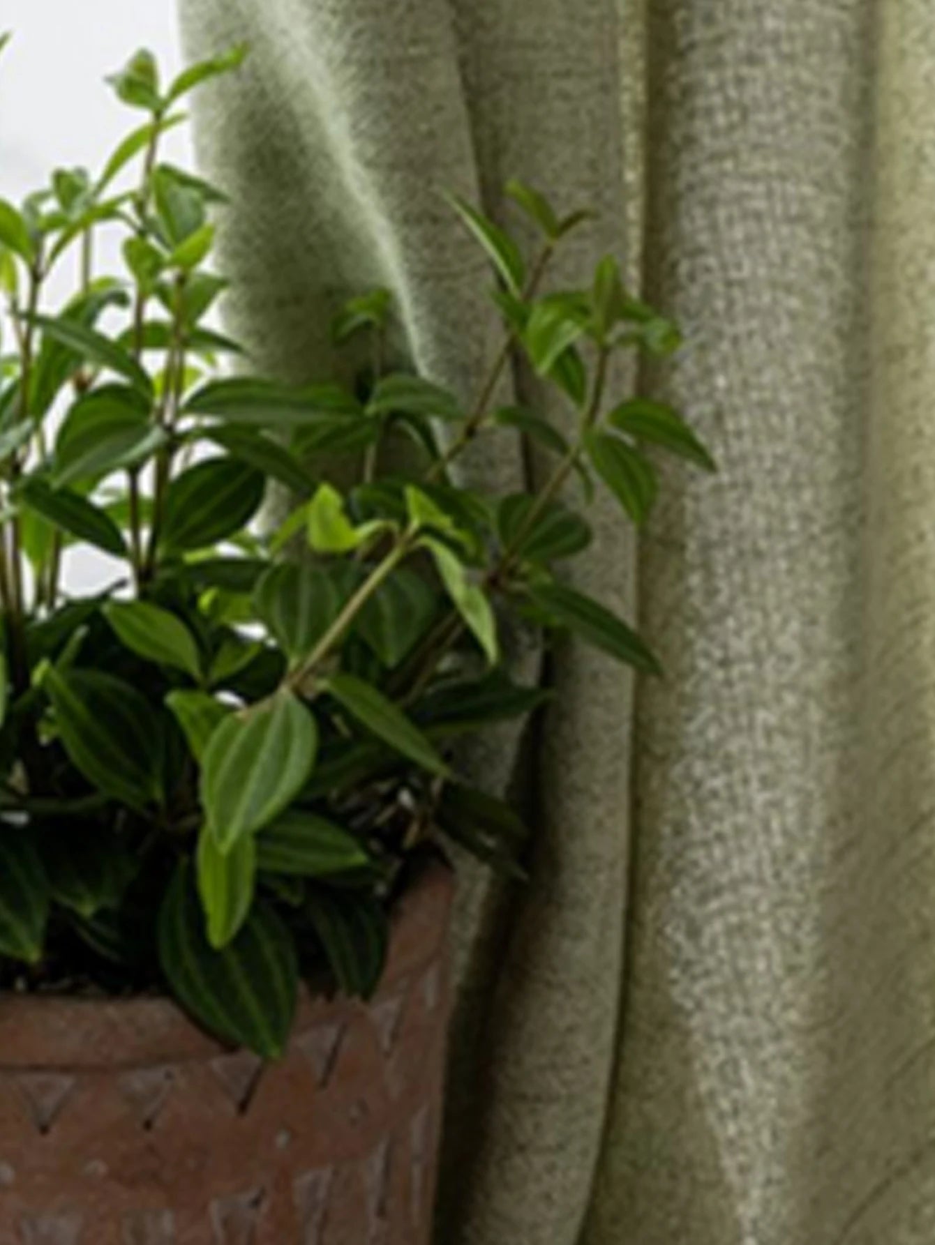 Printemps et été matcha japonais, rideaux en coton et lin vert rideaux transparents, rideaux opaques, lin luxueux pour chambres à coucher