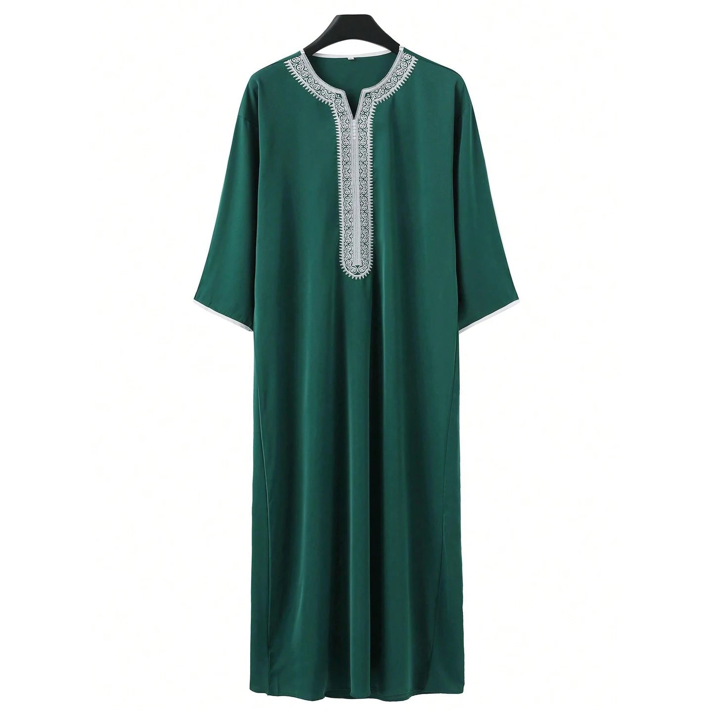 Nouvelle robe islamique musulmane pour hommes, thobe à manches longues, broderie classique, robe de style ethnique arabe, robe décontractée formelle pour hommes, robe de prière