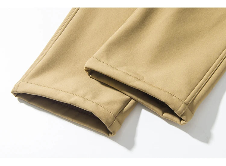 Pantalon cargo imperméable pour homme, doublé en polaire Sharkskin, idéal pour l'escalade, le ski, la randonnée, la pêche, avec de grandes poches