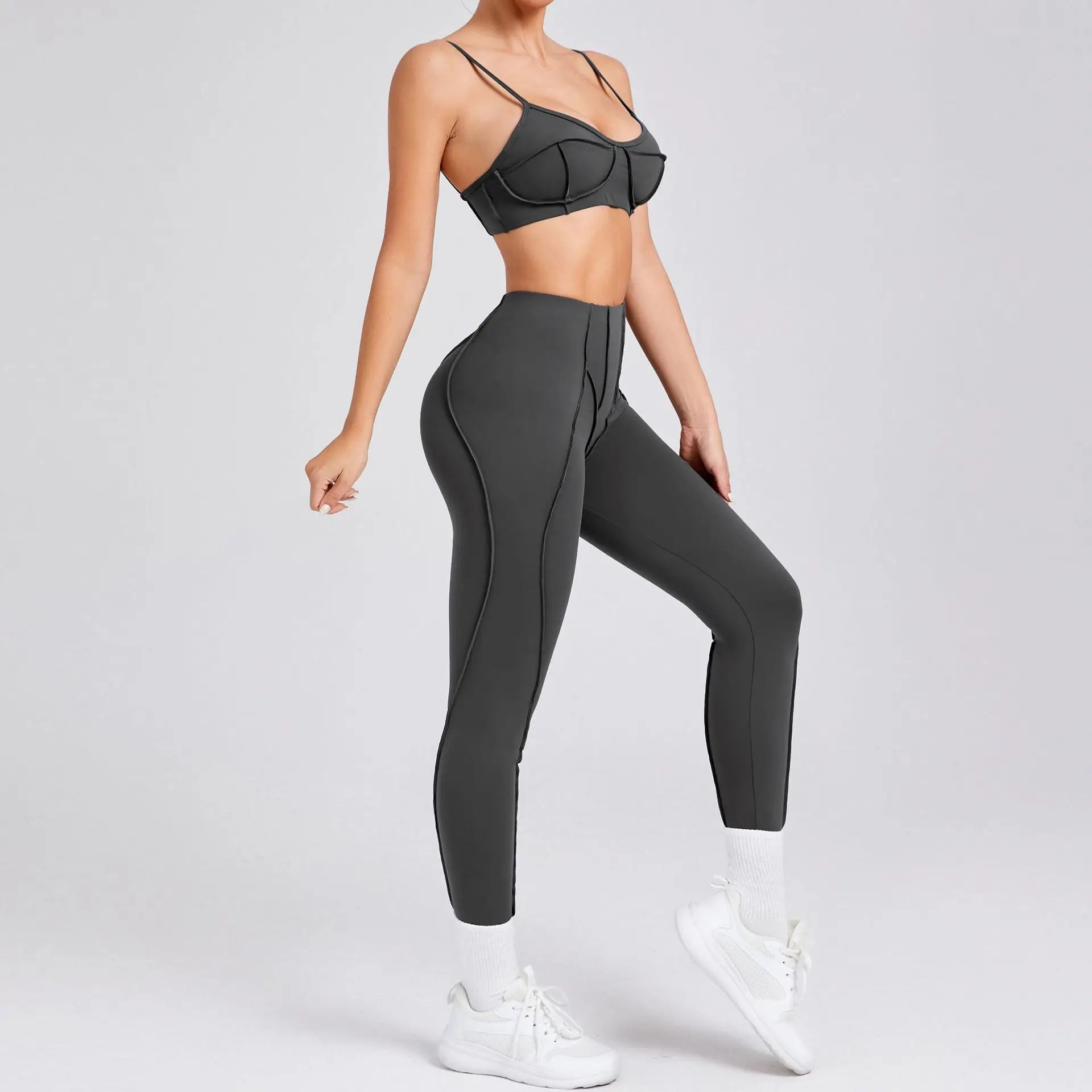 Ensemble de yoga pour femme, survêtement d'entraînement, legging athlétique imbibé, legging push-up de gym, soutien-gorge de fitness, vêtements de sport, vêtements actifs, nouveau