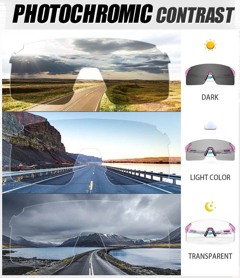 SCVCN extérieur Anti-buée photochromique lunettes de soleil hommes route Anti-buée cyclisme lunettes vélo femmes vélo vtt UV400 lunettes de sport